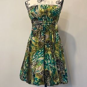 BEAUTIFUL PRINT STRAPLESS DRESS
